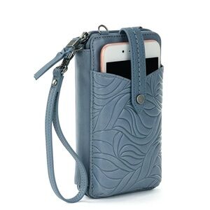 The Sak Silverlake. Light Blue Embossed Phone Wallet Case